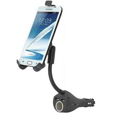 LP-1018B Car phone holder Of Dual USB car charger big size mobile